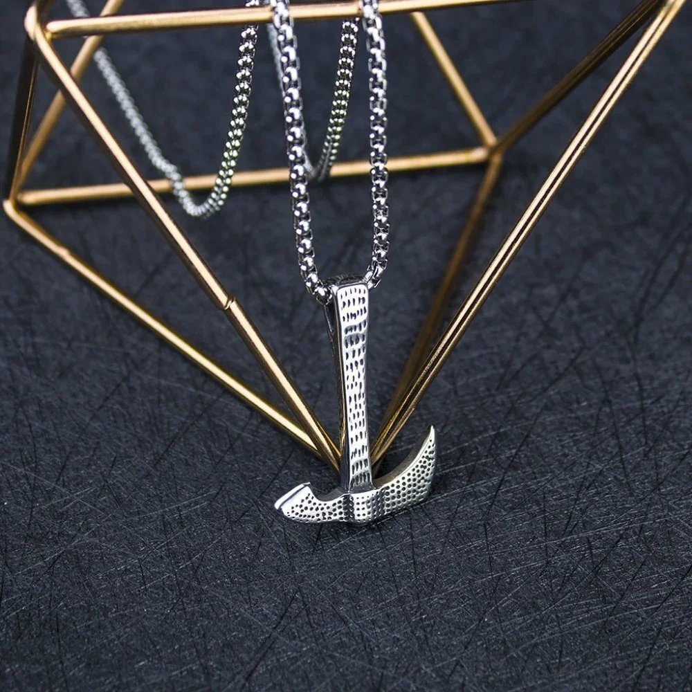 ❤️Stainless steel chain axe pendant necklace for women/men, N90201P220